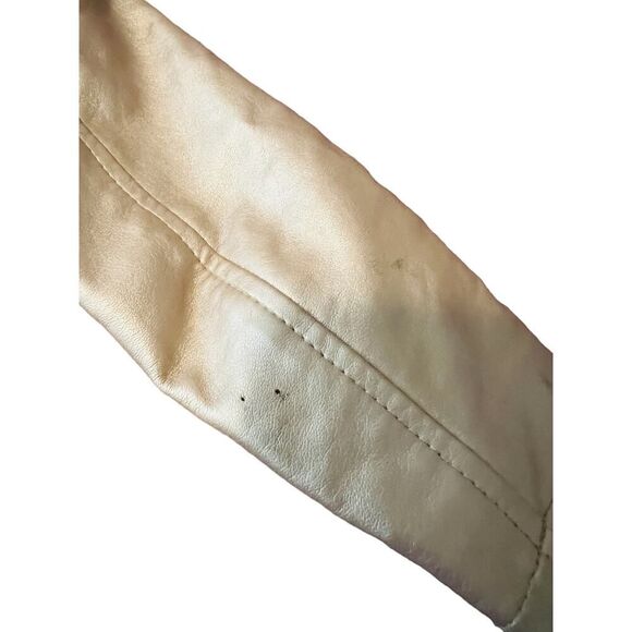 Genuine Kids By Oshkosh sized 18m gold faux leather jacket fits sizes 18m to 3T - Picture 5 of 8